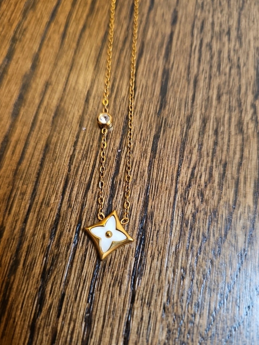 Monogram Four-point Star Flower Pendant Necklace - Women Jewelry